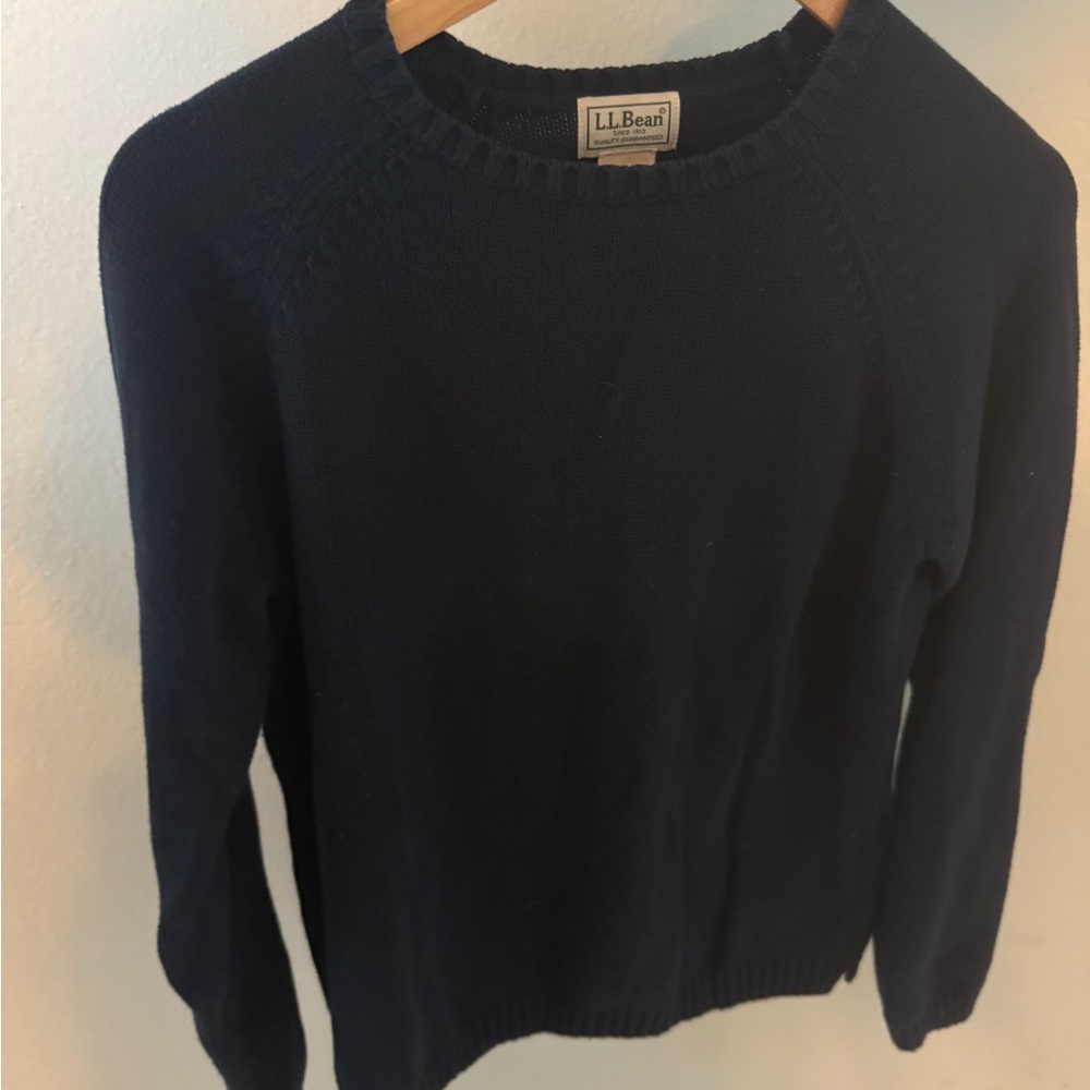 L.L. Bean Women's Classic Dark Blue Sweater